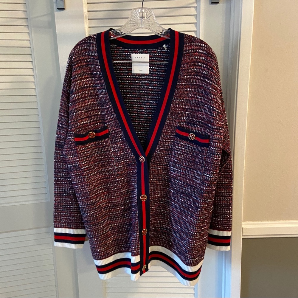 Sandro Paris tweed cardigan